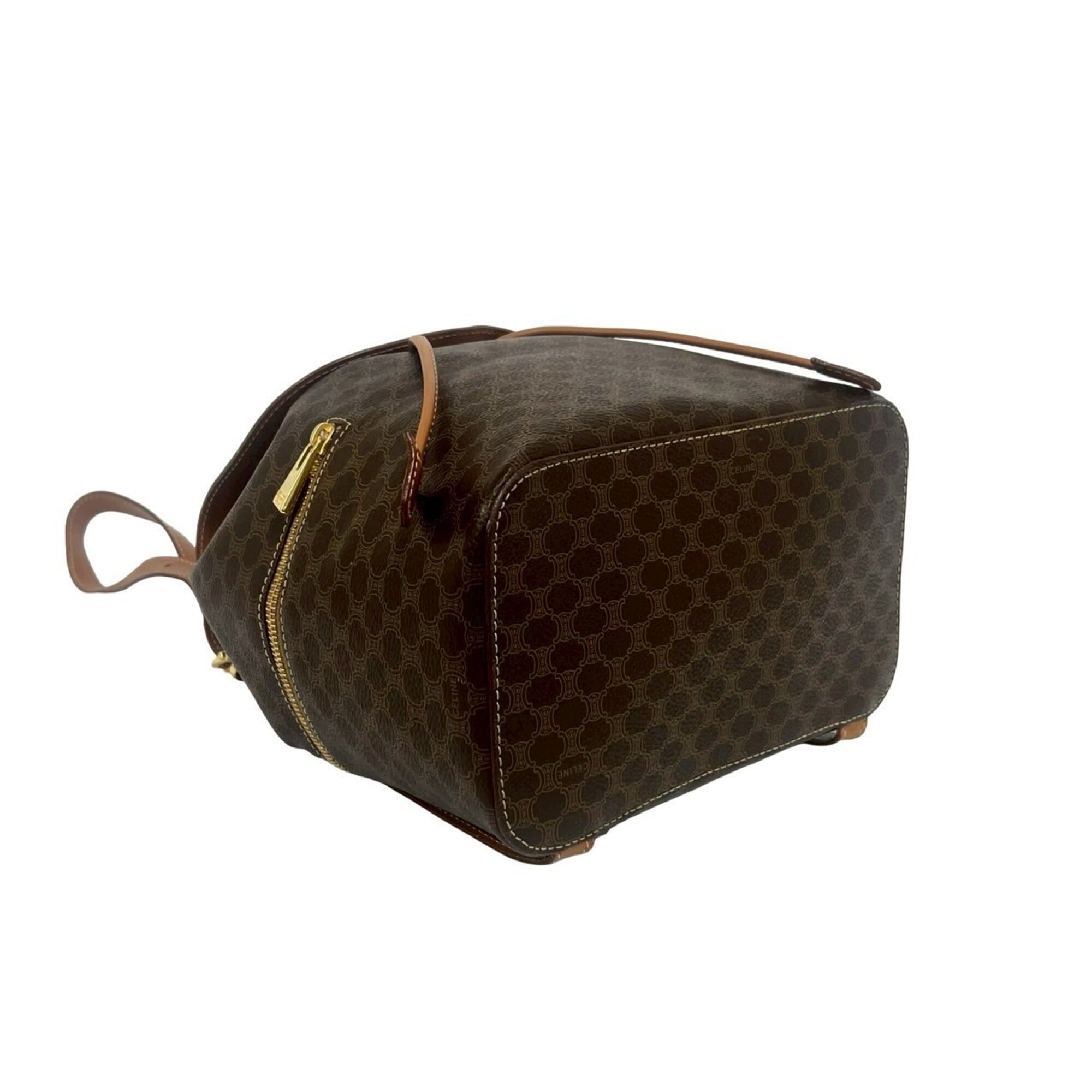 Celine Brown Leather Pvc Backpack (Pre-Owned)