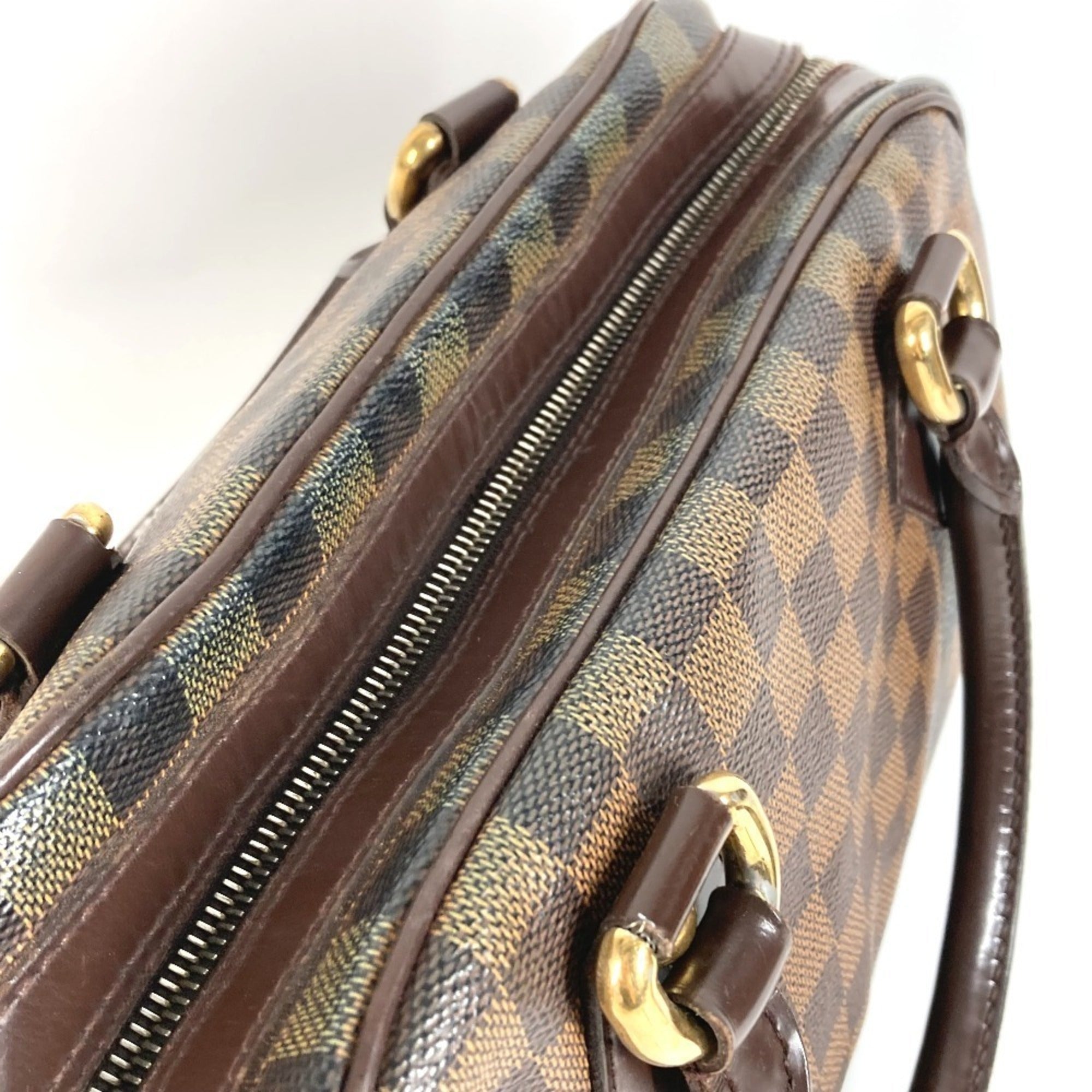 Louis Vuitton Damier Ebene Damier Canvas Boston Bag Handbag (Pre-Owned)