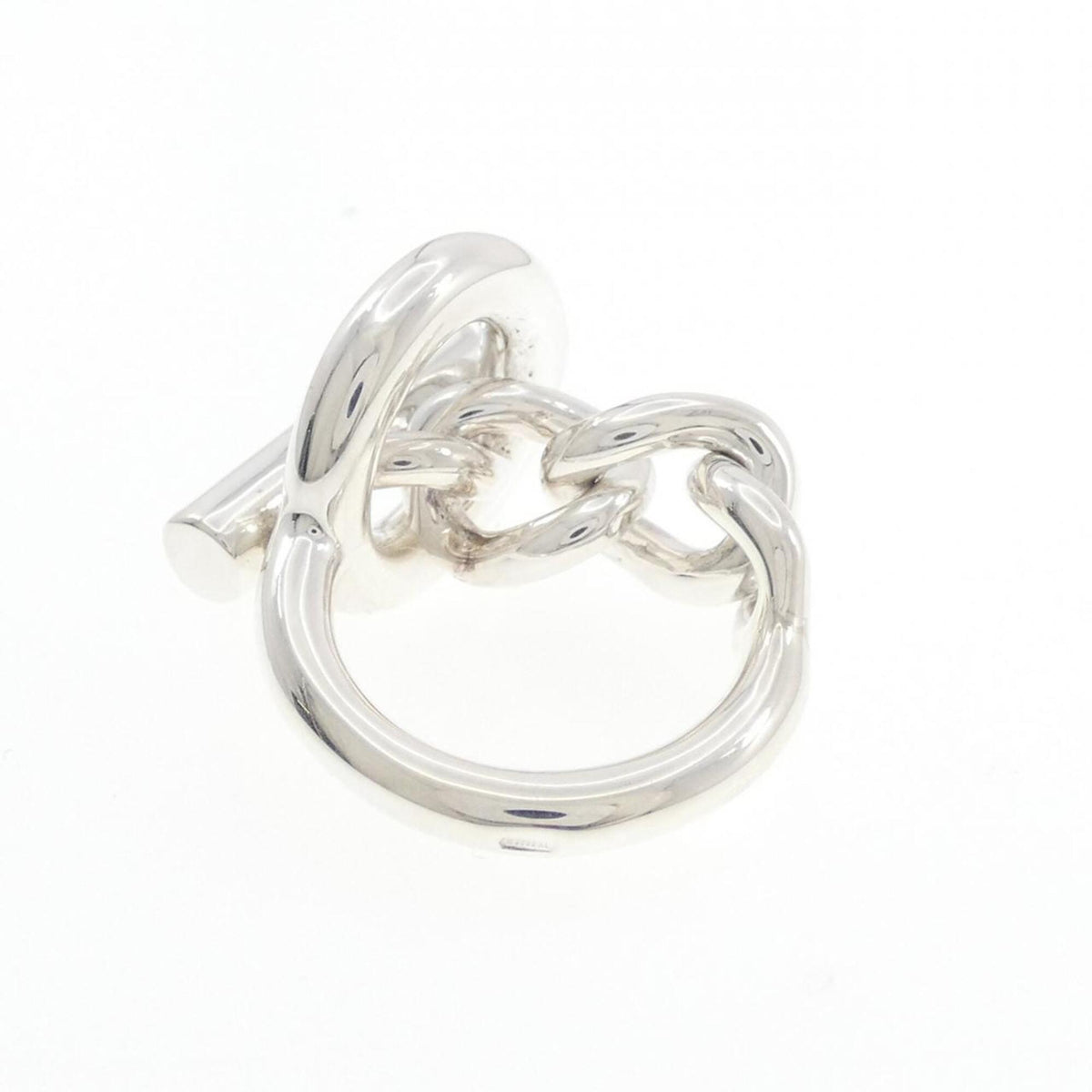 Hermes Silver 925 Band Ring (Pre-Owned)