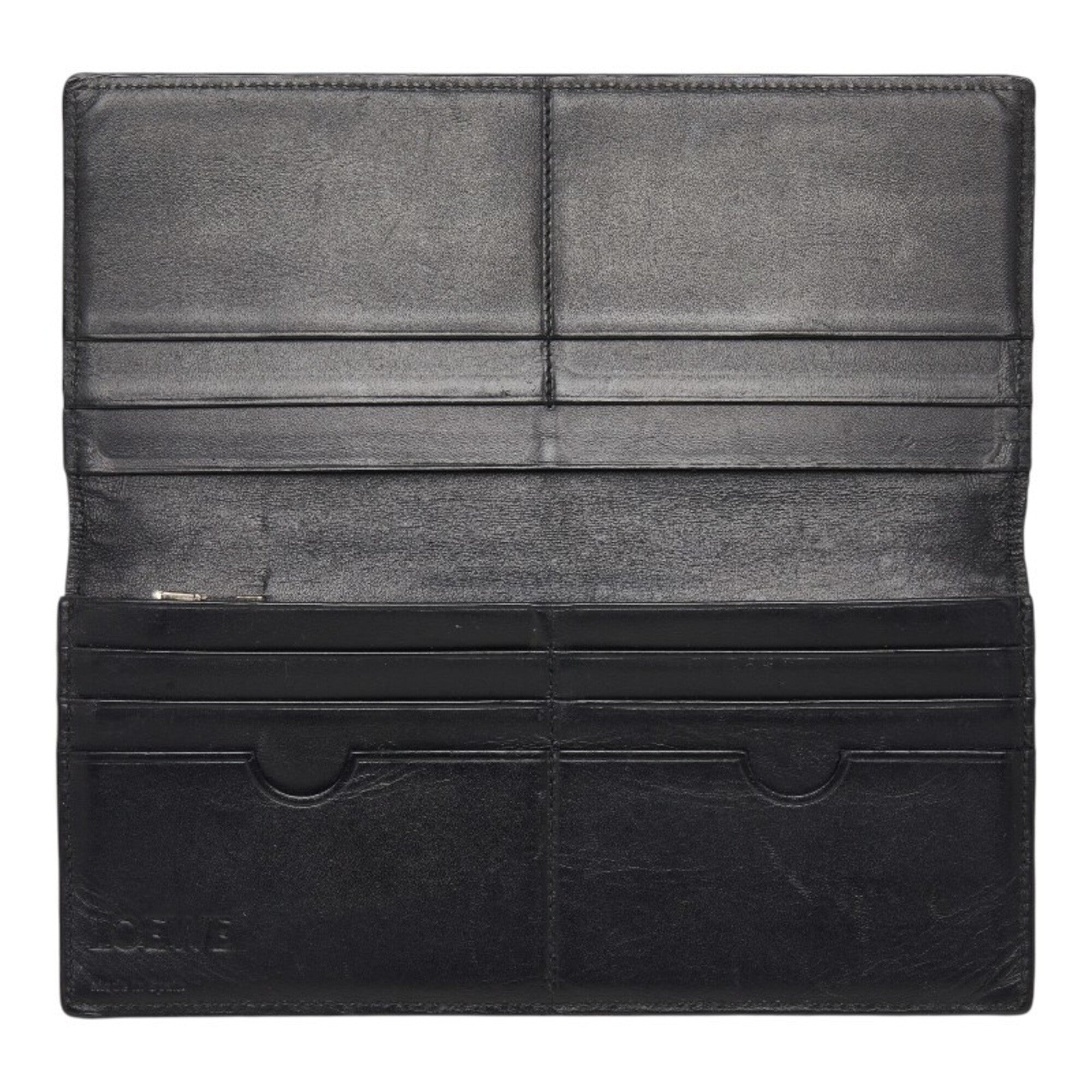 Loewe Black Leather Long Wallet (Bi-Fold) (Pre-Owned)