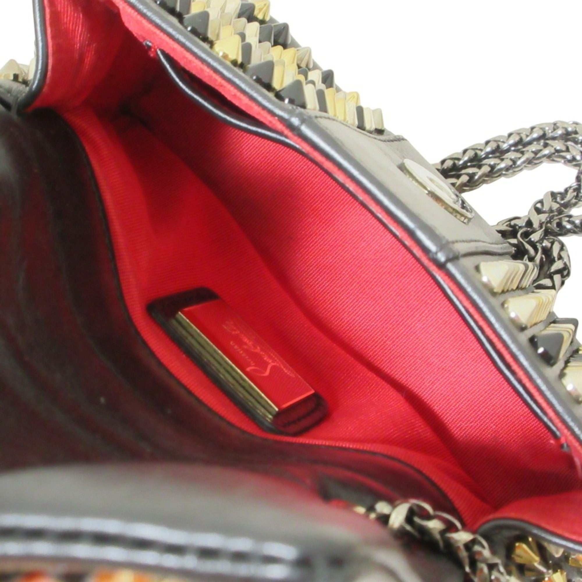 Christian Louboutin Black Leather Shoulder Bag (Pre-Owned)
