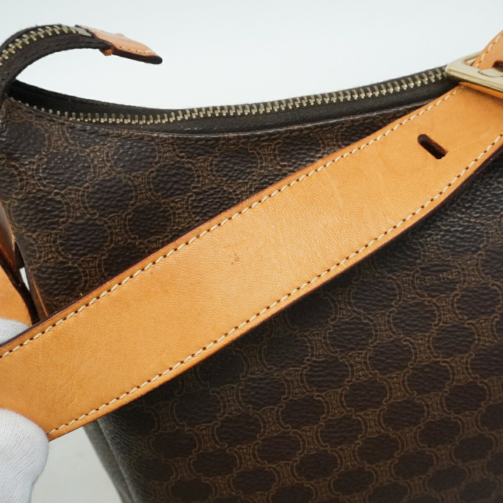 Celine Brown Pvc Shoulder Bag (Pre-Owned)