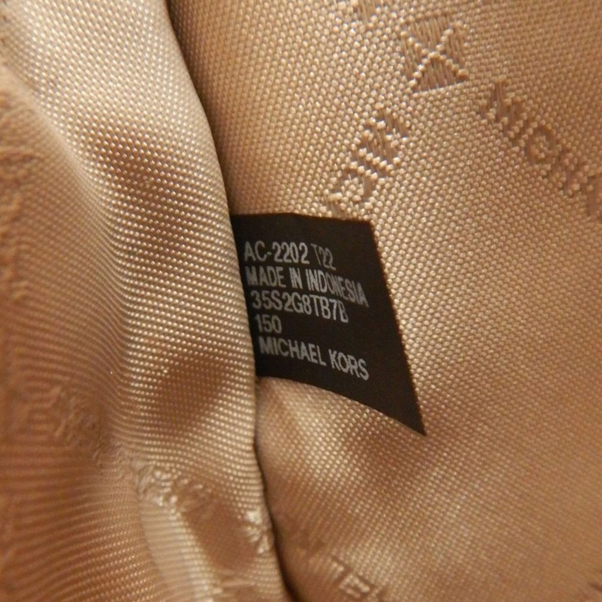 Michael Kors Brown Coated Canvas Leather Backpack (Pre-Owned)
