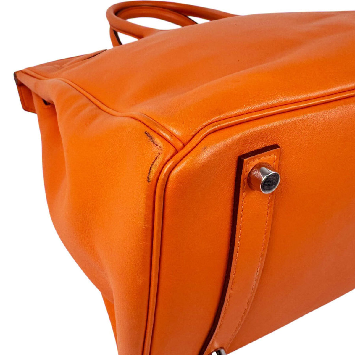 Hermes Orange Swift Leather Handbag (Pre-Owned)