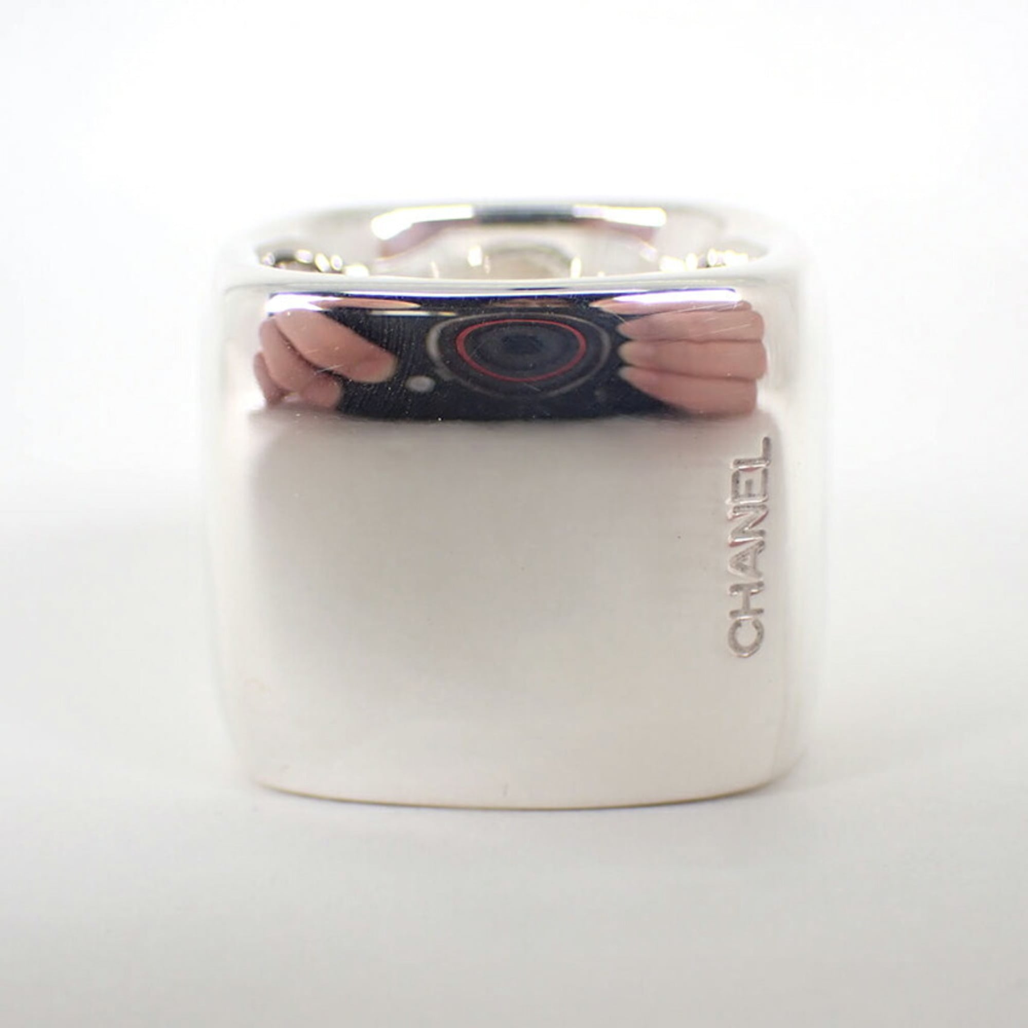 Chanel Silver Sterling Silver 925 Band Ring (Pre-Owned)