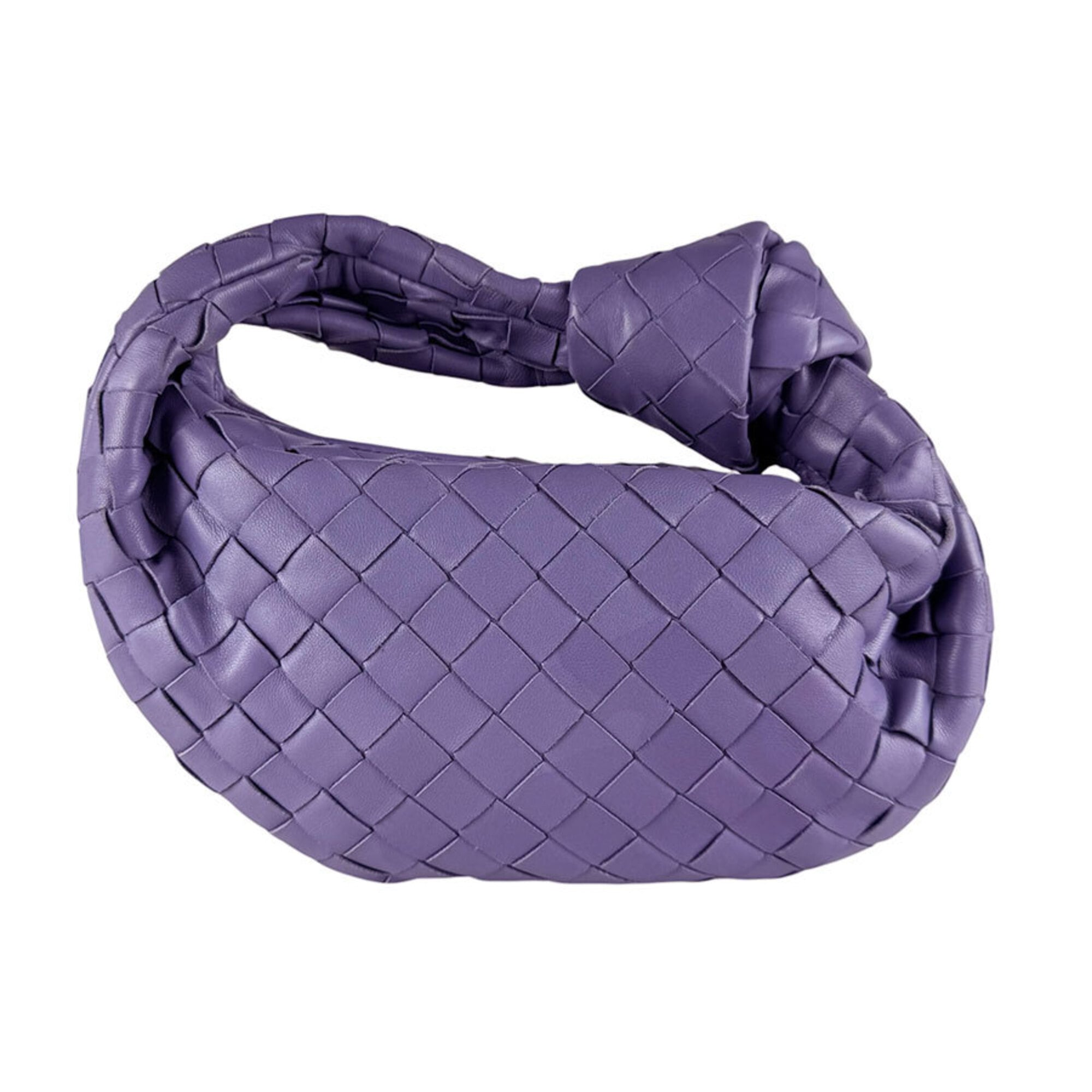 Bottega Veneta Purple Leather Handbag (Pre-Owned)