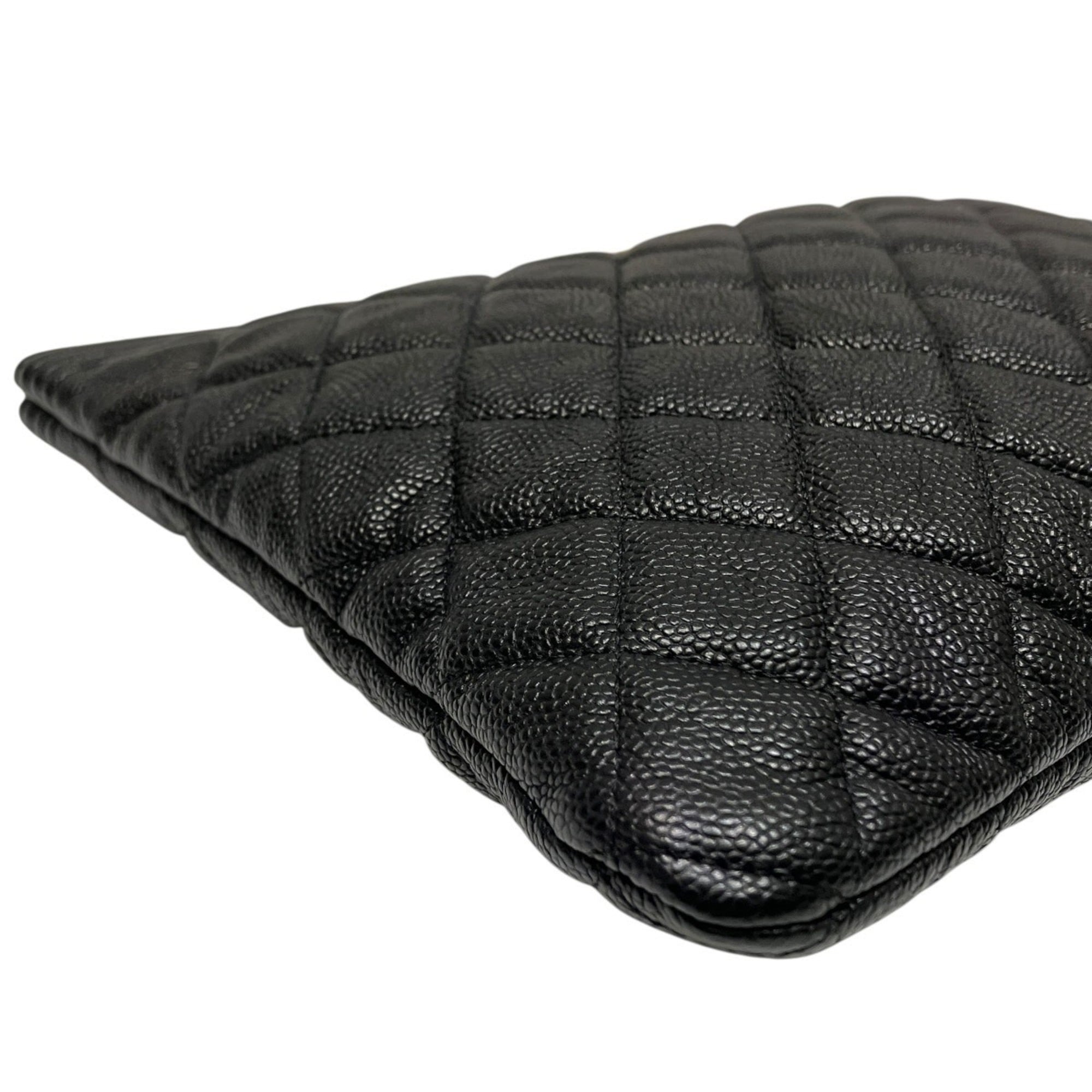 Chanel Boy Chanel Black Grained Calfskin Clutch Bag (Pre-Owned)