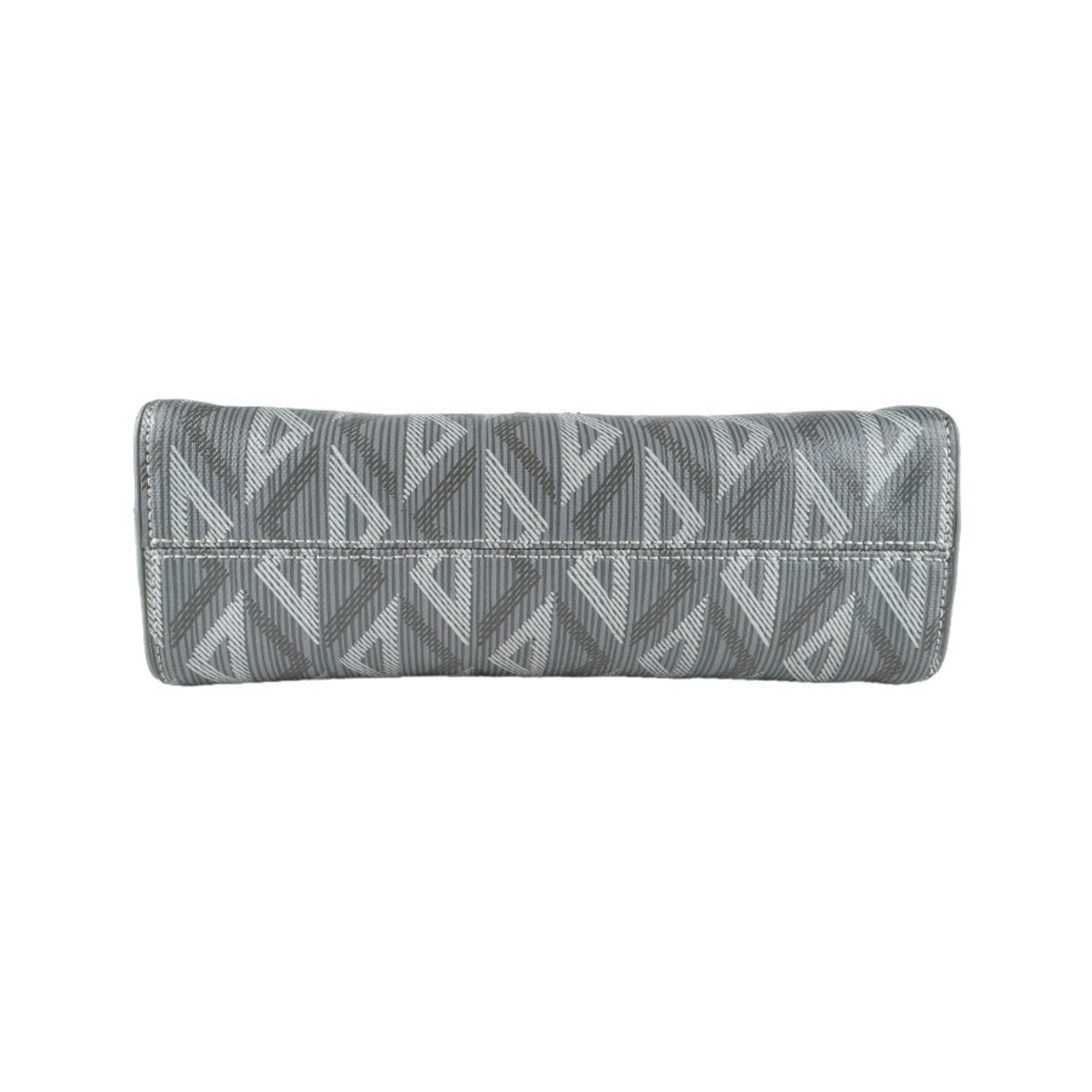 Christian Dior Gray Pvc Leather Shoulder Bag (Pre-Owned)