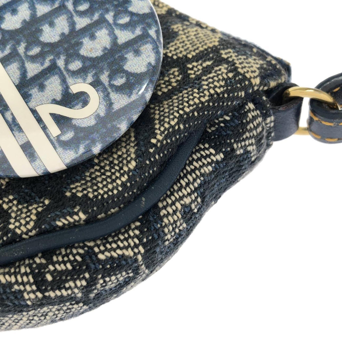 Christian Dior Blue Canvas Shoulder Bag (Pre-Owned)