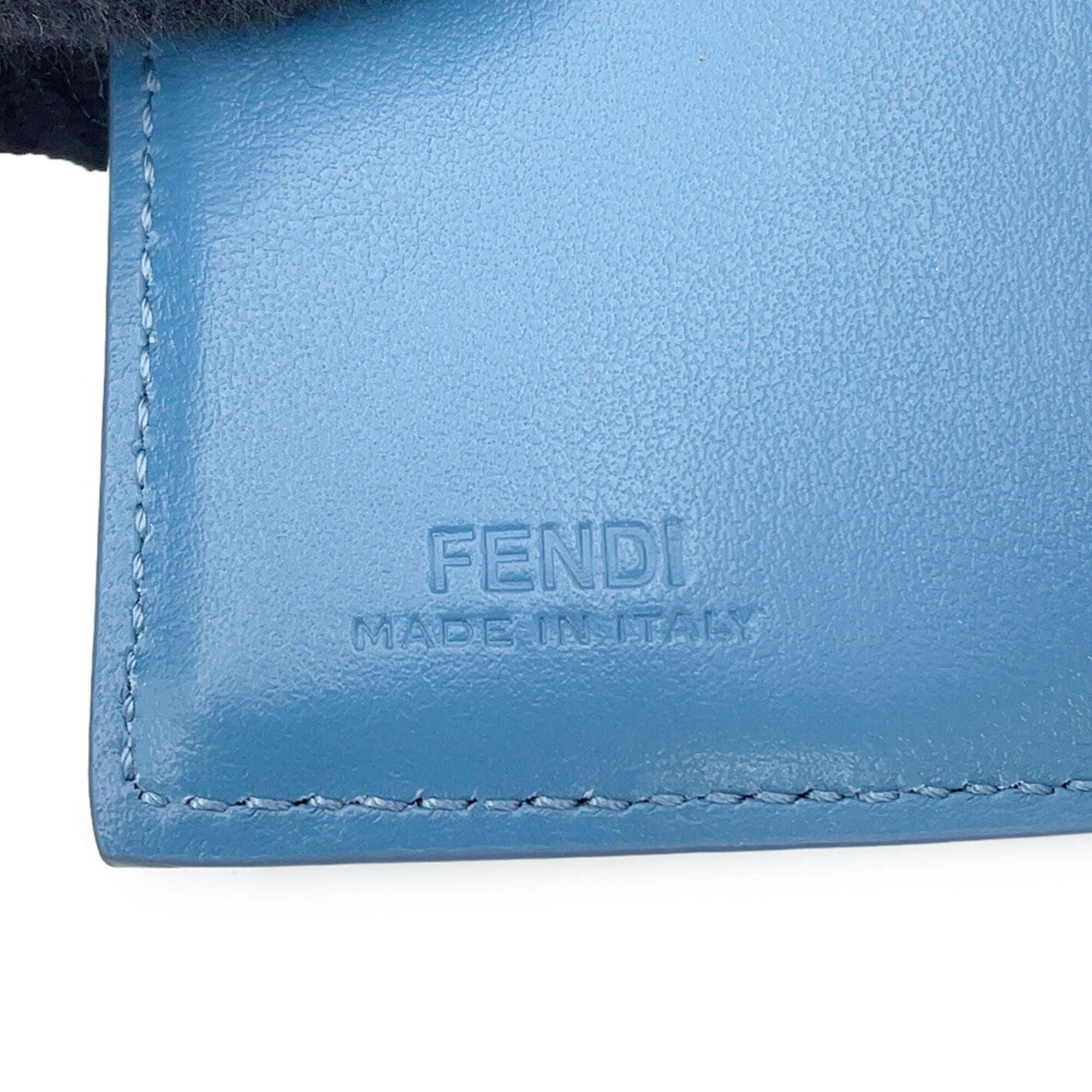 Fendi Blue Canvas Wallet (Tri-Fold) (Pre-Owned)