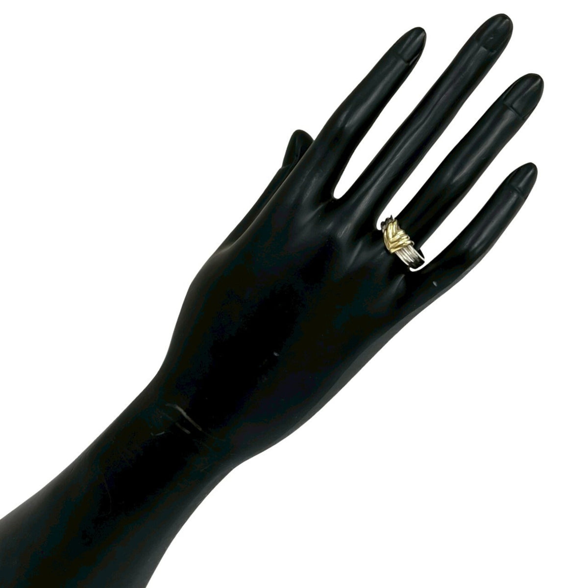 Tiffany Gold Silver Yellow Gold (18K) Silver 925 Band Ring (Pre-Owned)
