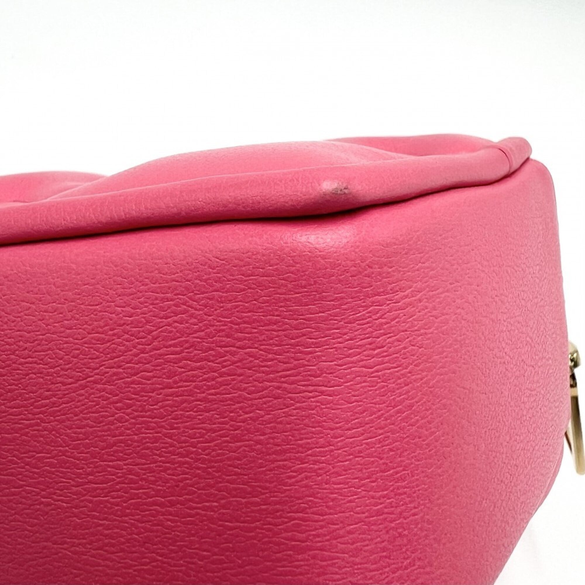 Louis Vuitton Pink Leather Pouch Shoulder Bag (Pre-Owned)