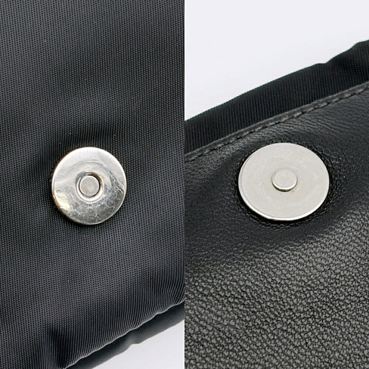 Prada Black Nylon Leather Shoulder Bag (Pre-Owned)