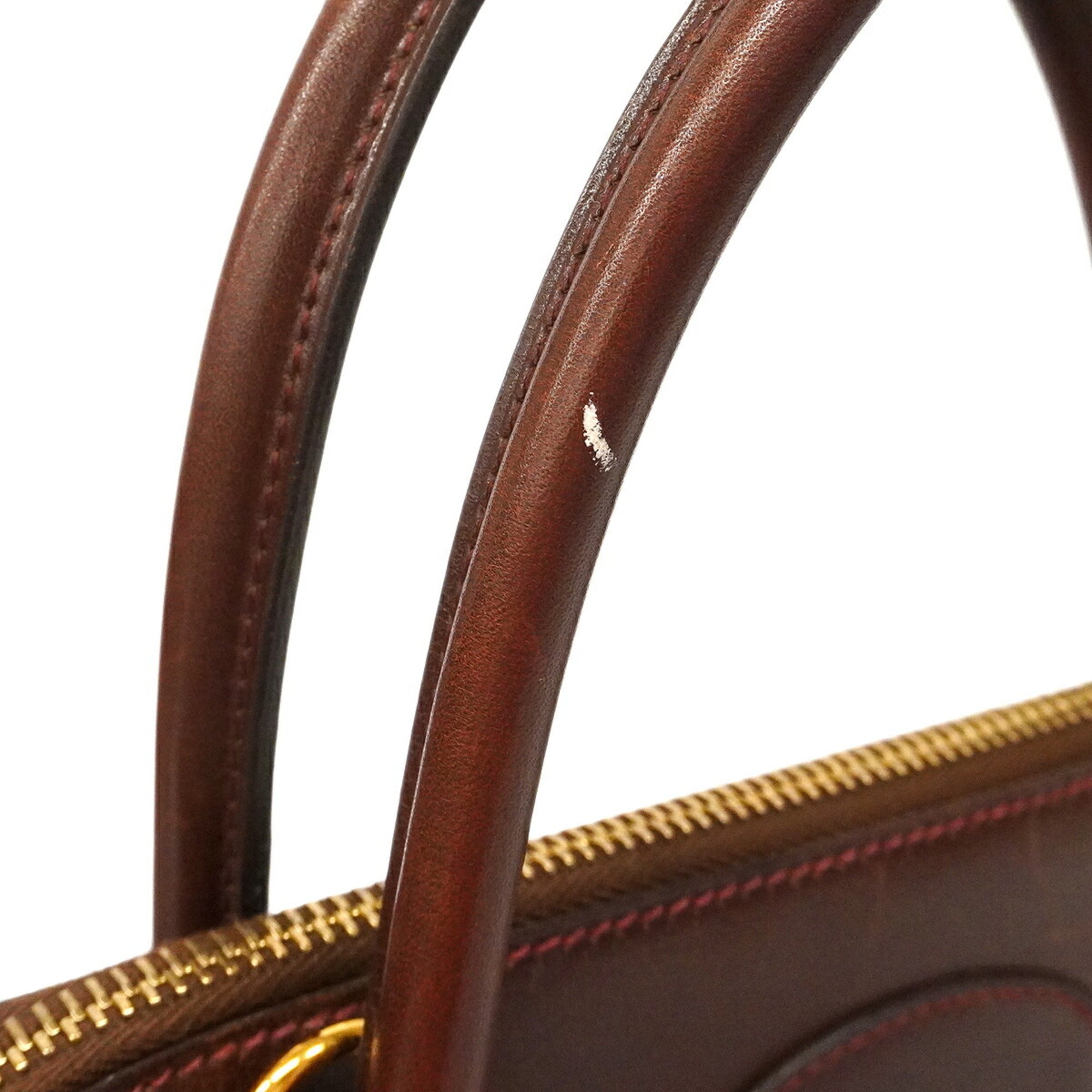 Hermes Brown Box Calf Leather Handbag (Pre-Owned)