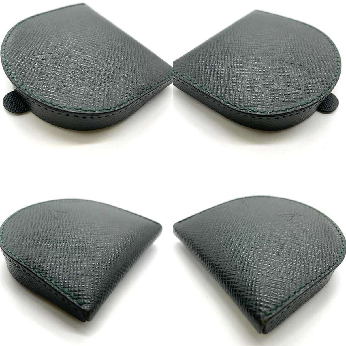 Louis Vuitton Taiga Dark Green Taiga Leather Coin Purse/Coin Case (Pre-Owned)