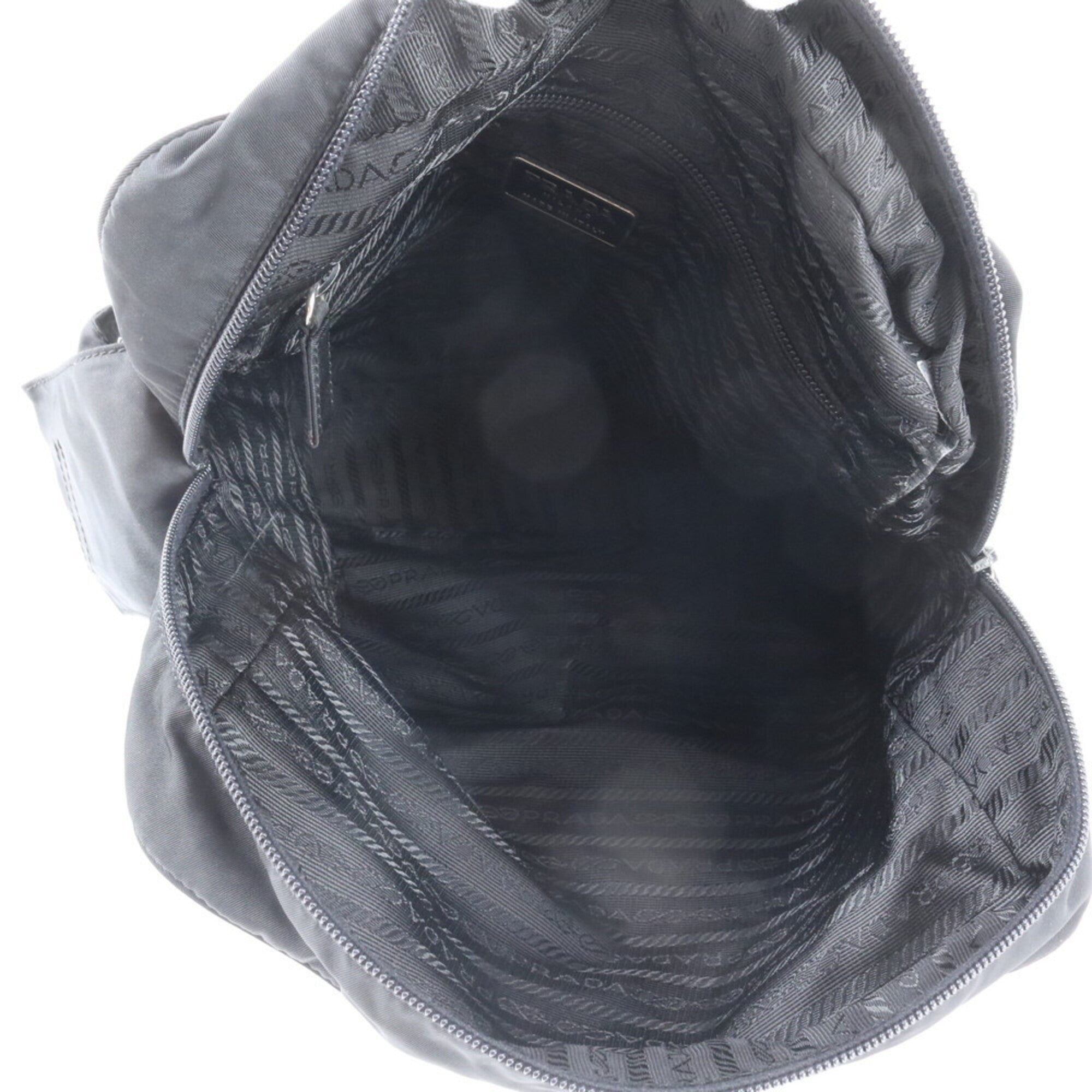 Prada Black Nylon Leather Pouch Sling Bag (Pre-Owned)