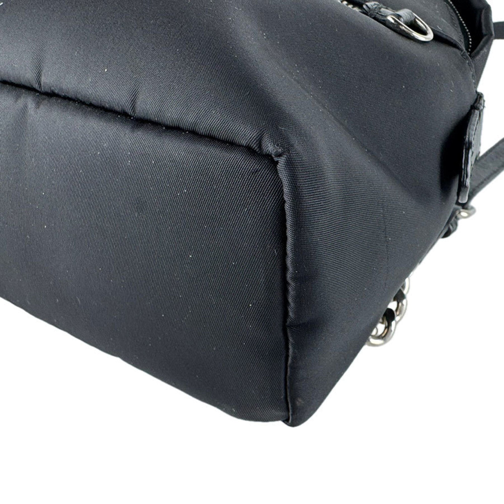 Fendi Black Nylon Fur Backpack (Pre-Owned)