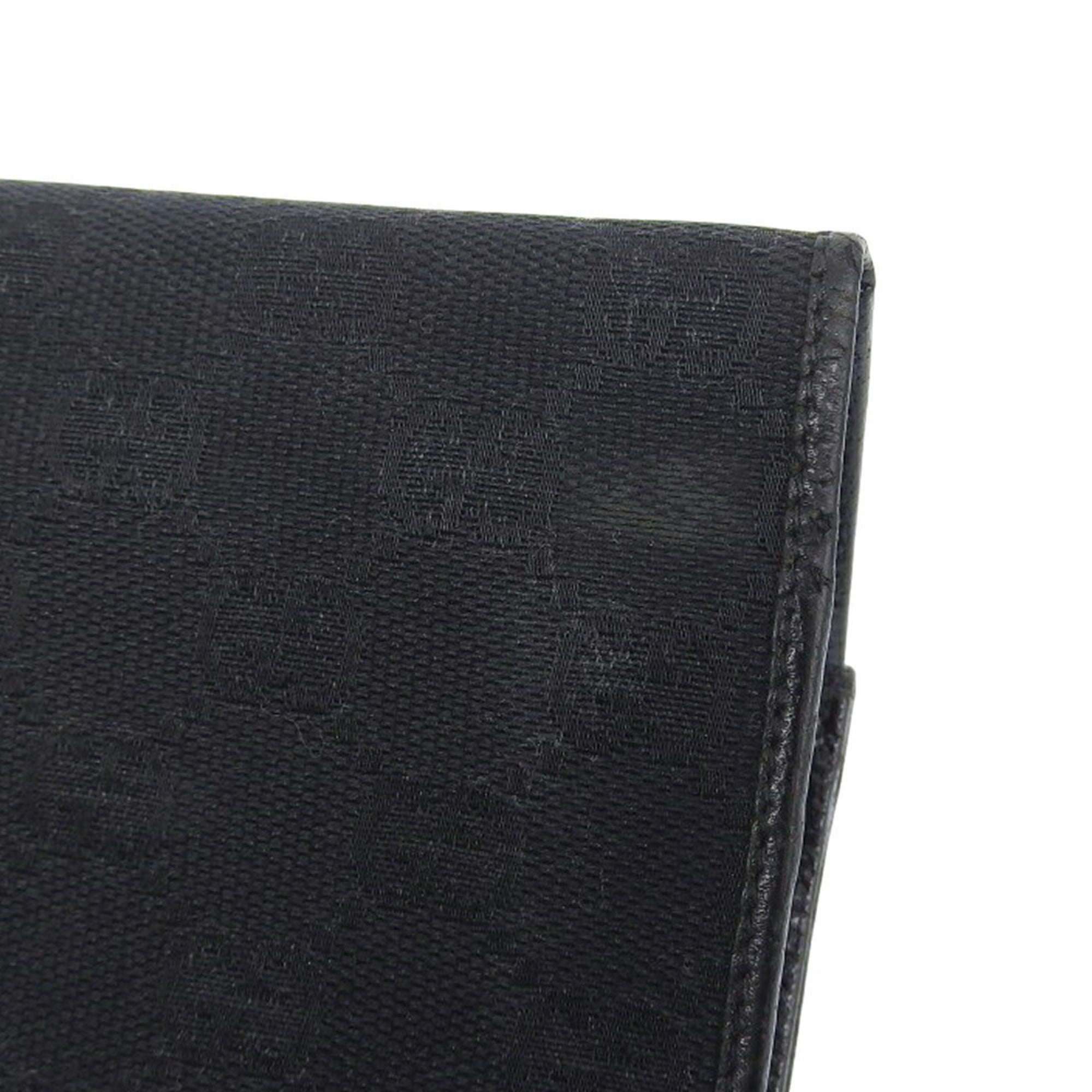 Gucci Black Gg Canvas Long Wallet (Bi-Fold) (Pre-Owned)