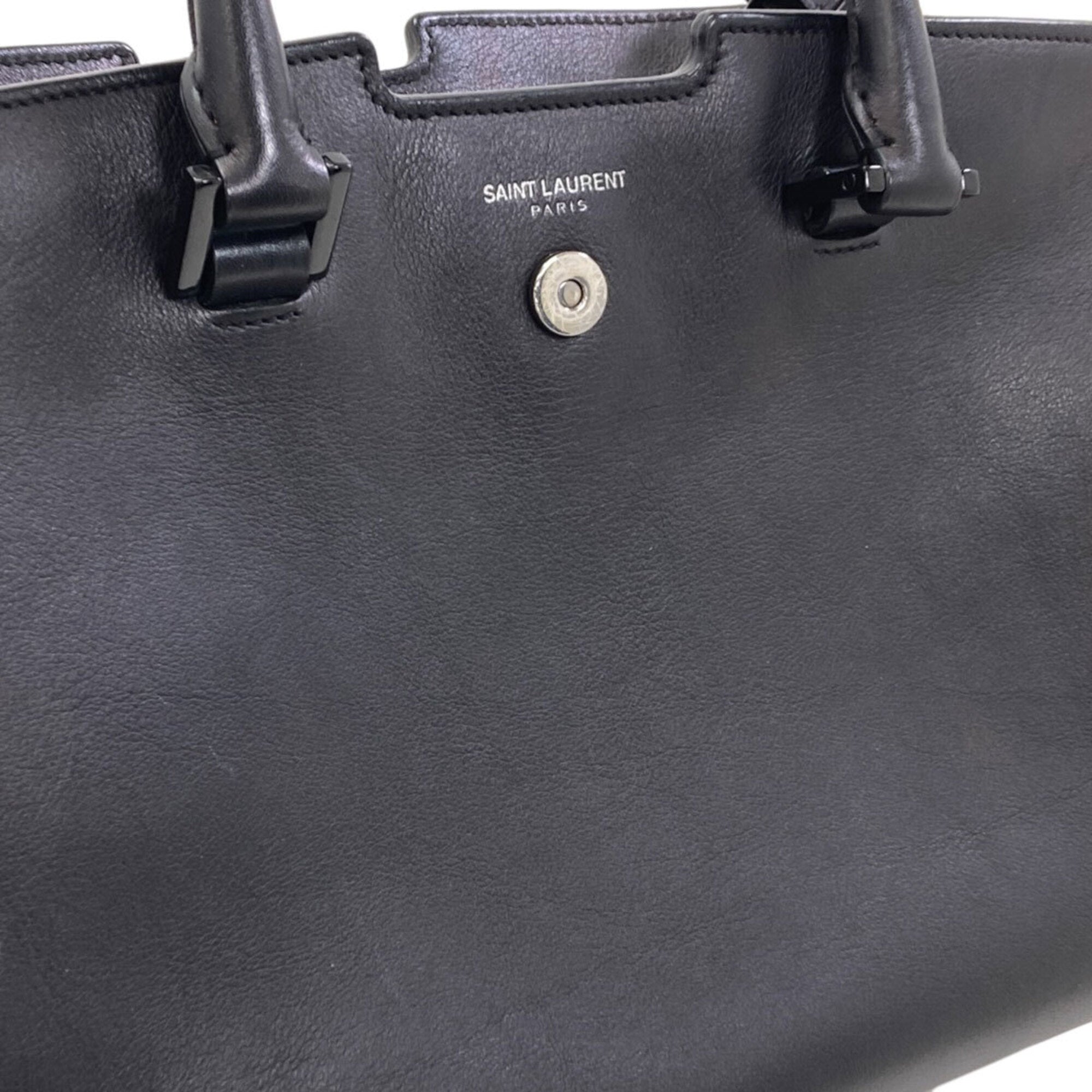Saint Laurent Black Leather Handbag (Pre-Owned)