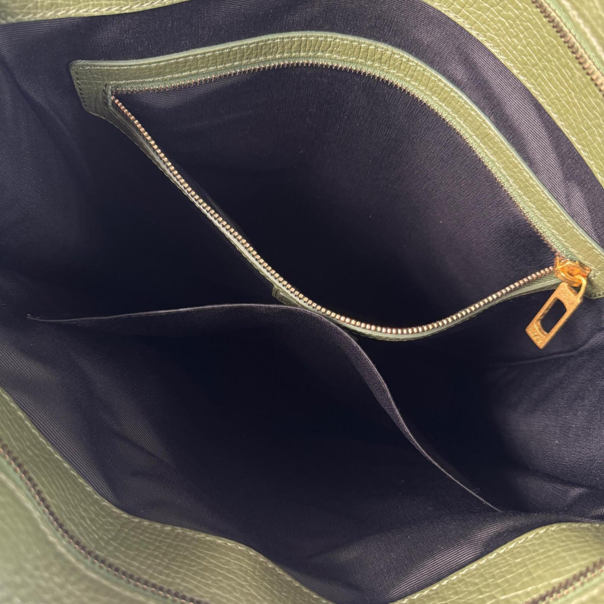 Tod's Green Leather Shoulder Bag Tote Bag (Pre-Owned)