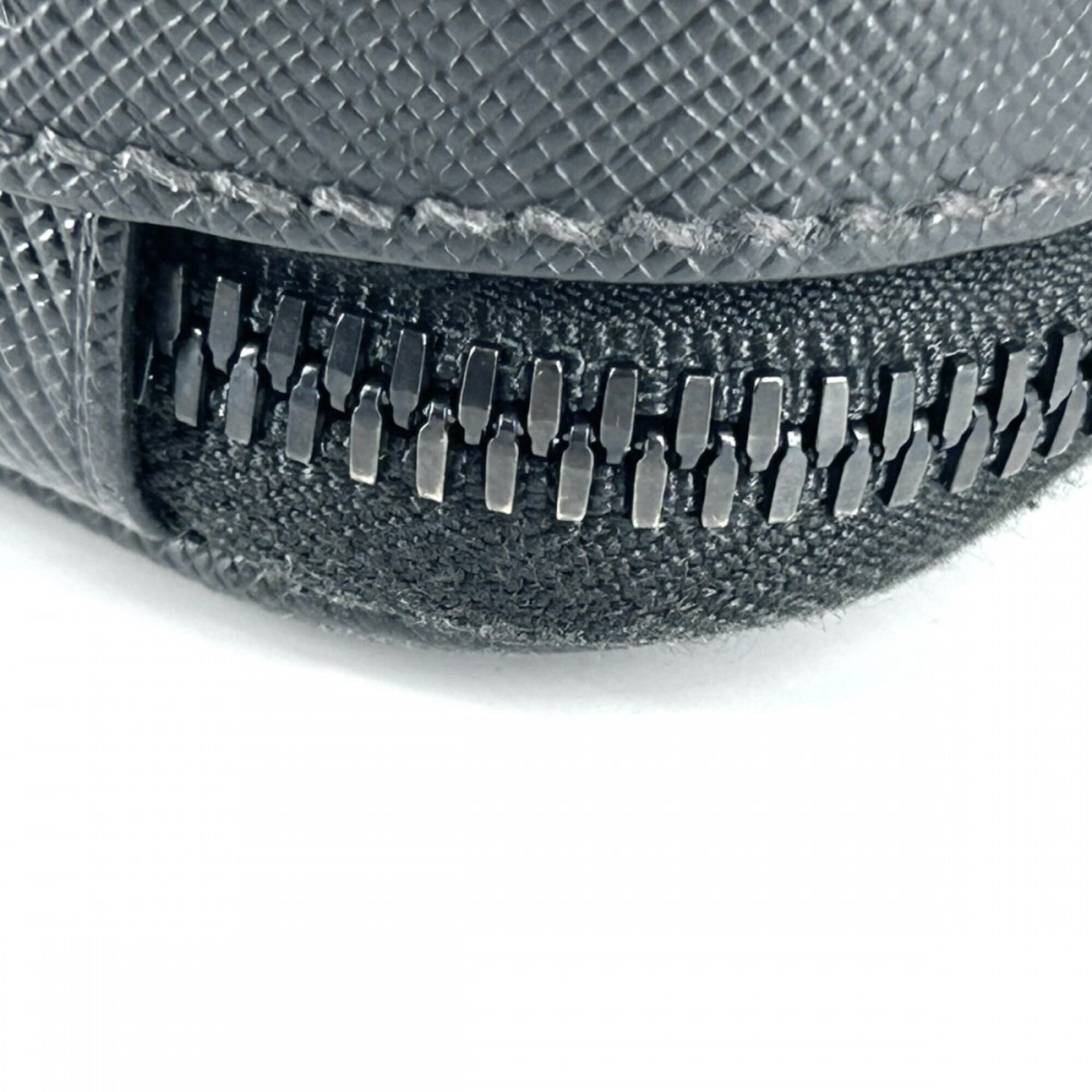 Prada Black Nylon Leather Handbag Shoulder Bag (Pre-Owned)
