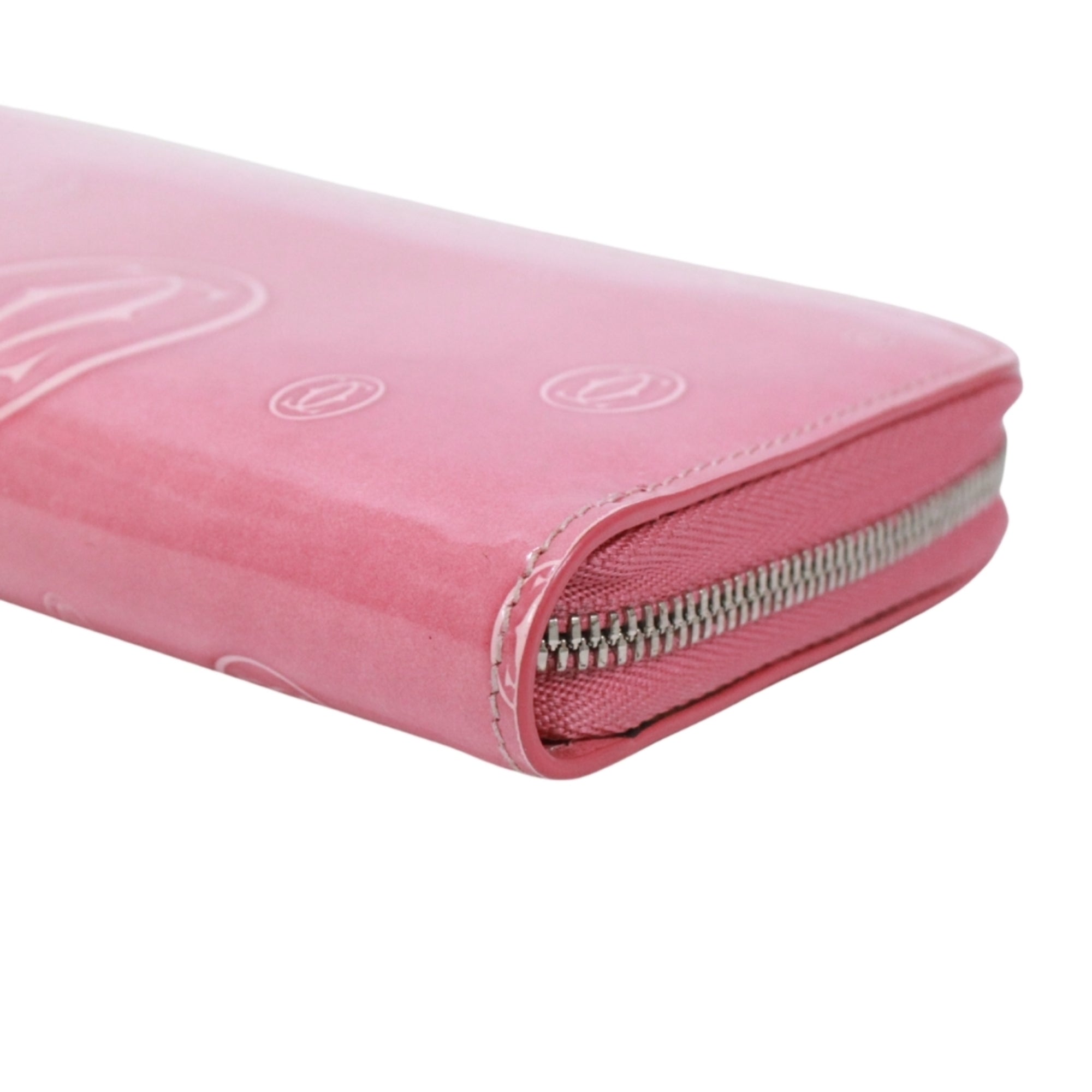 Cartier Pink Leather Long Wallet (Bi-Fold) (Pre-Owned)