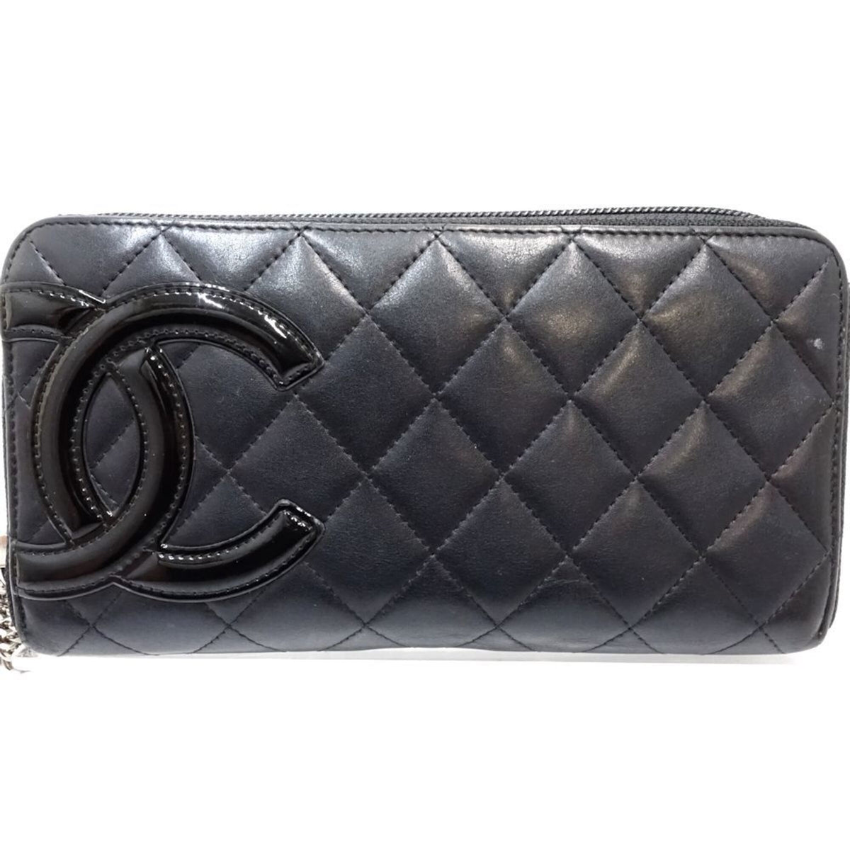 Chanel Black Leather Coin Purse/Coin Case (Pre-Owned)