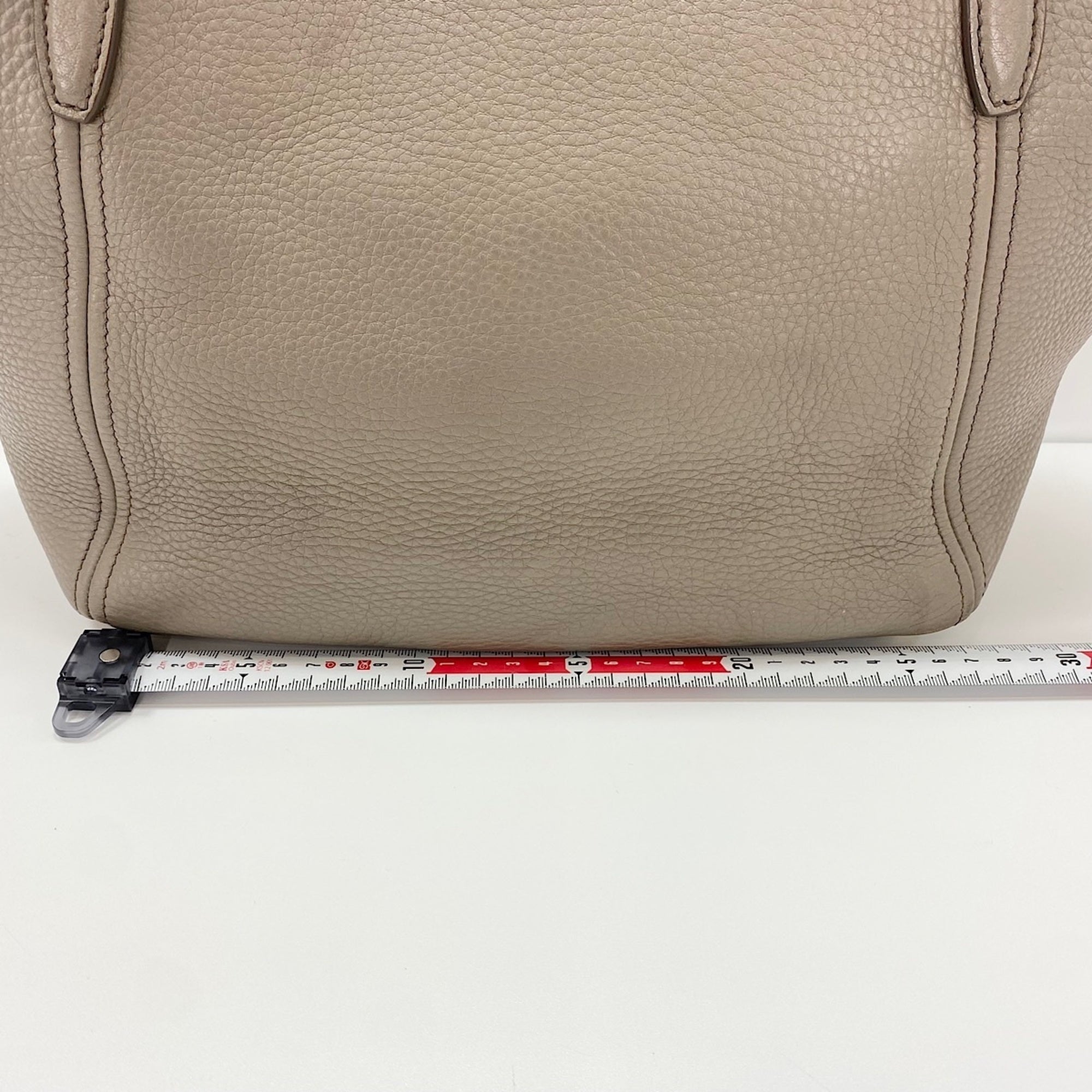 Prada Gray Leather Tote Bag (Pre-Owned)