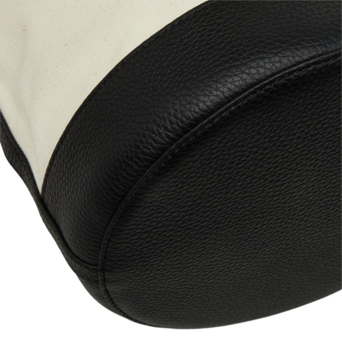Bally Black White Canvas Leather Tote Bag (Pre-Owned)