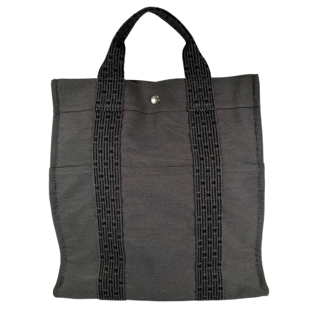 Hermes Gray Canvas Backpack (Pre-Owned)