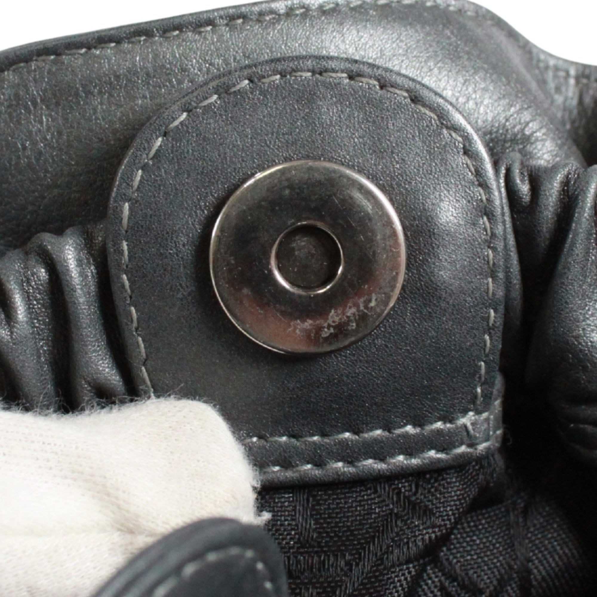 Christian Dior Gray Leather Handbag (Pre-Owned)