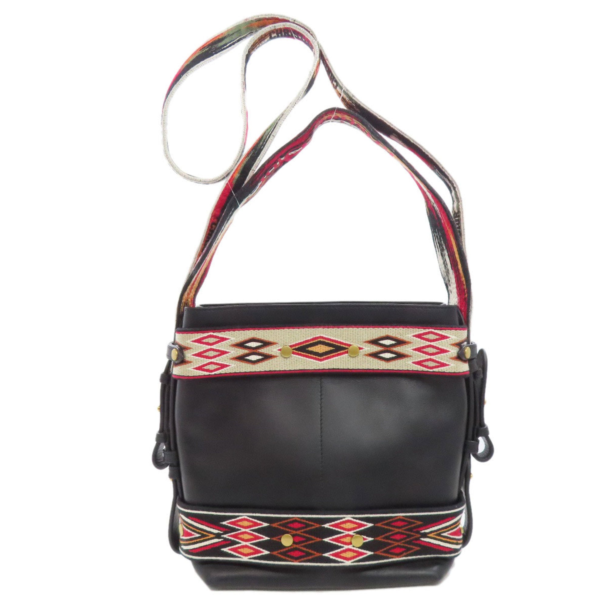 Christian Dior Black Leather Shoulder Bag (Pre-Owned)