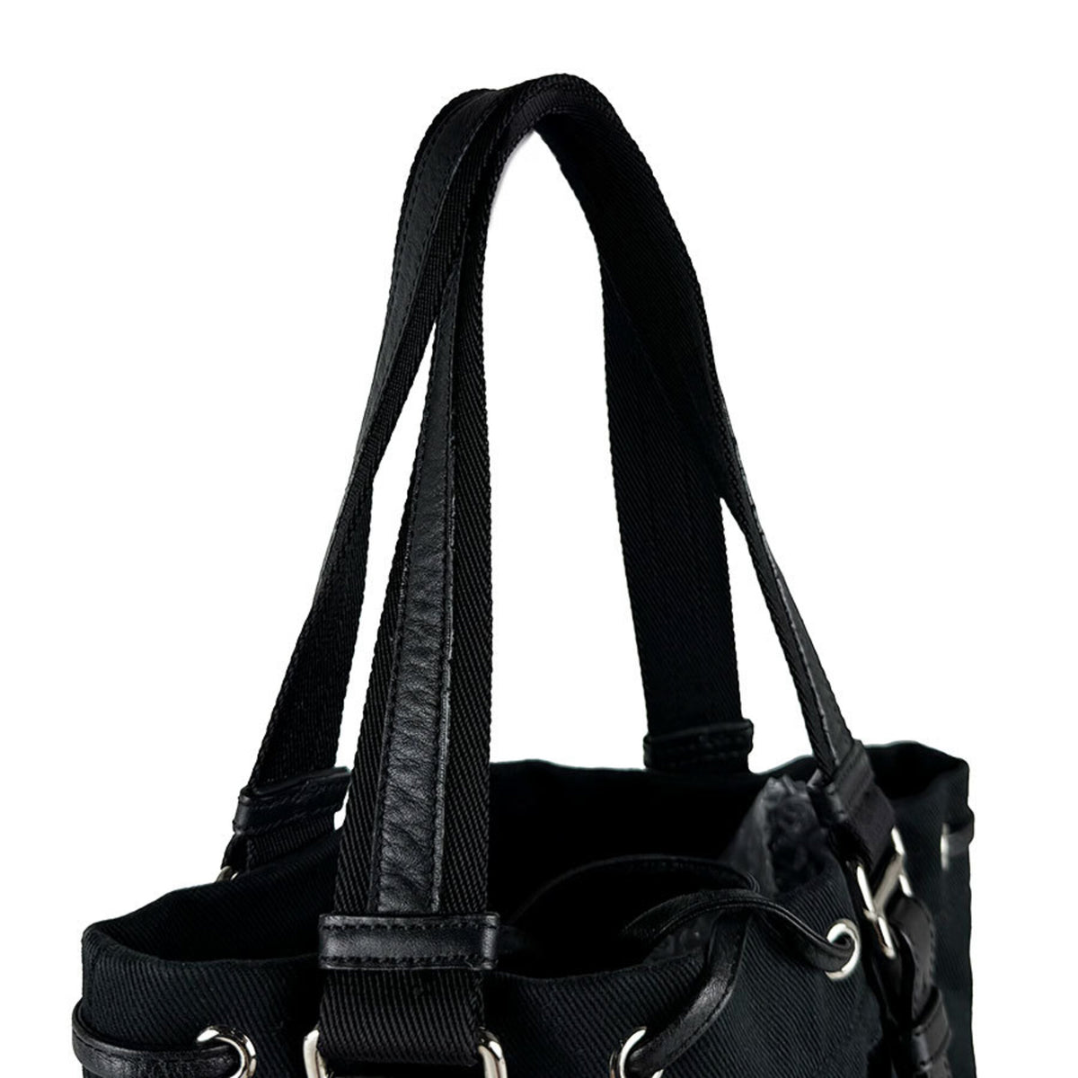Saint Laurent Black Canvas Handbag (Pre-Owned)