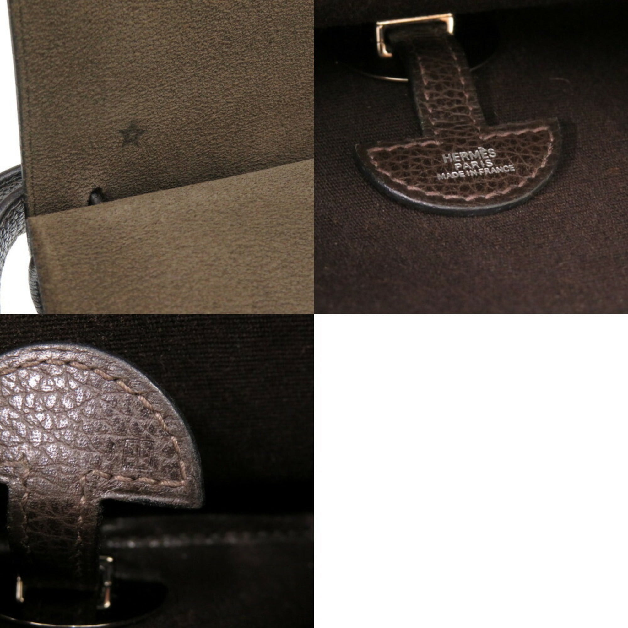 Hermes Havane Toile Officier Handbag (Pre-Owned)