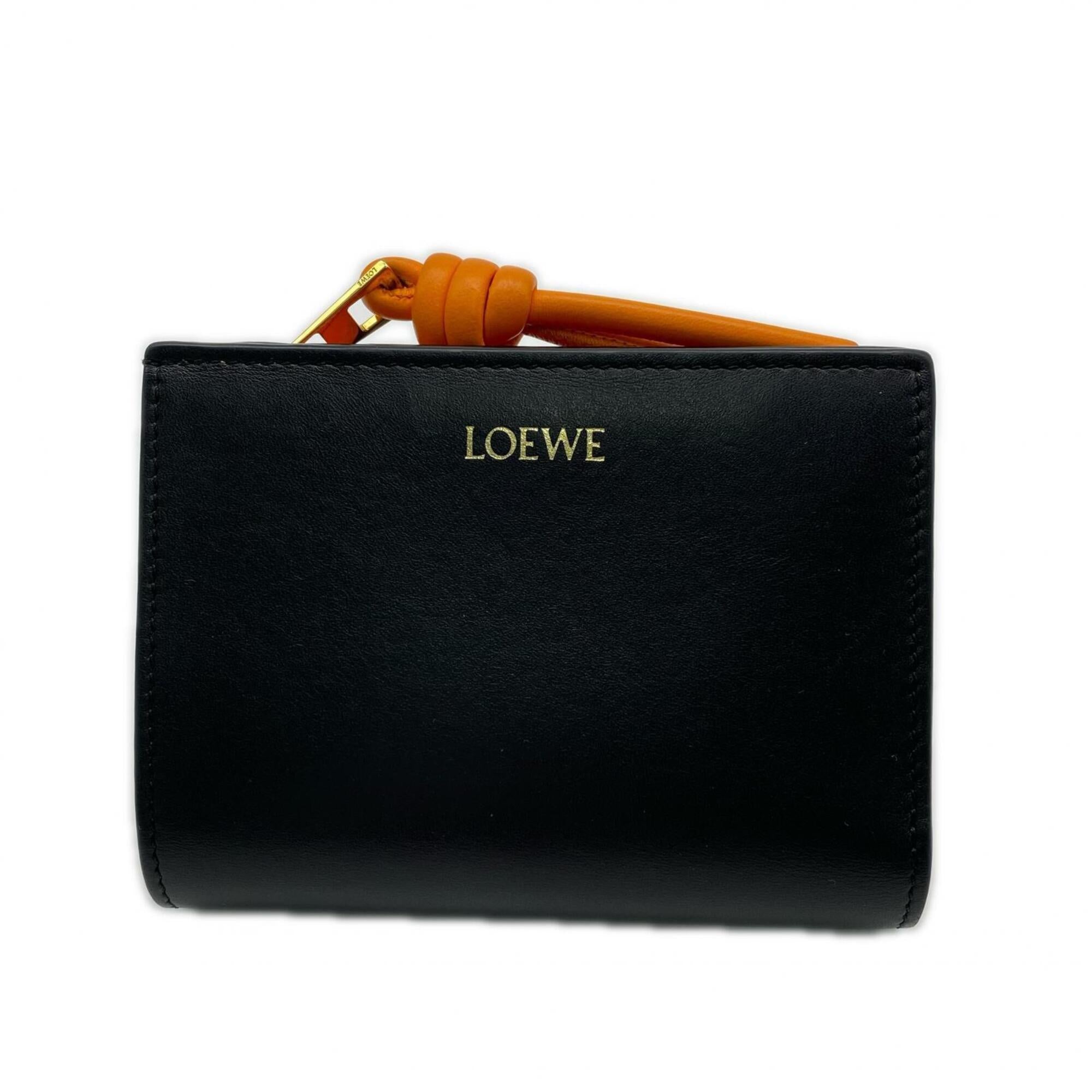 Loewe Black Orange Leather Wallet (Bi-Fold) (Pre-Owned)