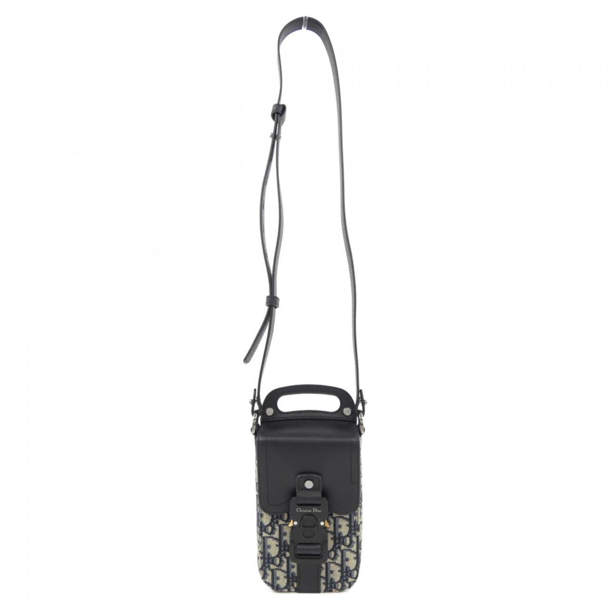 Christian Dior Beige Black Blue Handbag Shoulder Bag (Pre-Owned)