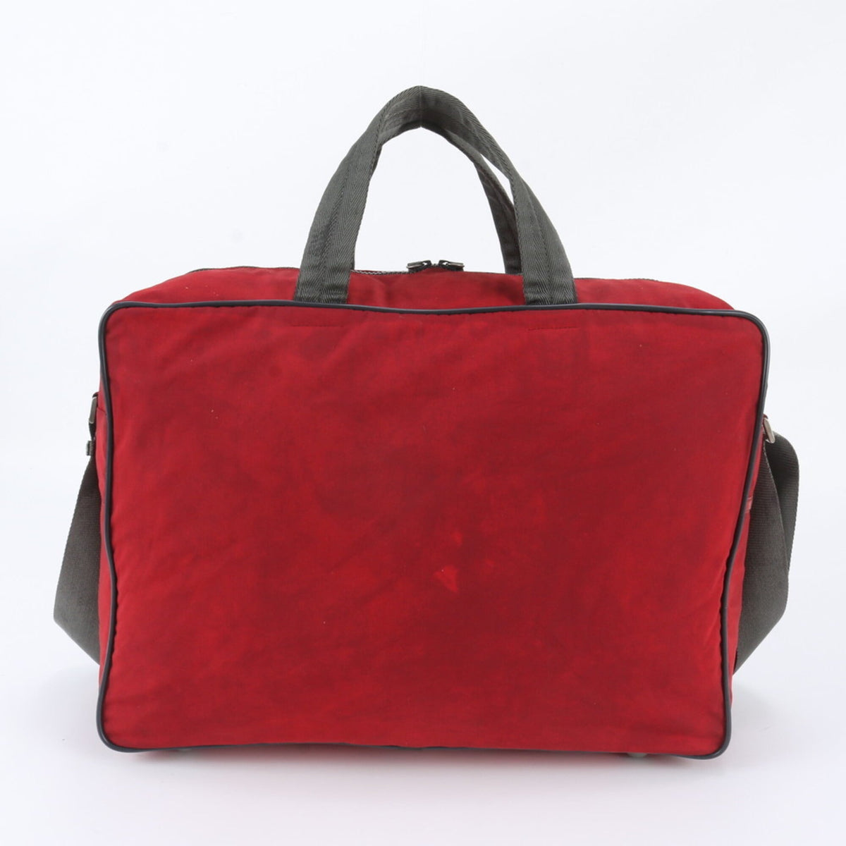 Pradasports Red Color Boston Bag Shoulder Bag Tote Bag (Pre-Owned)
