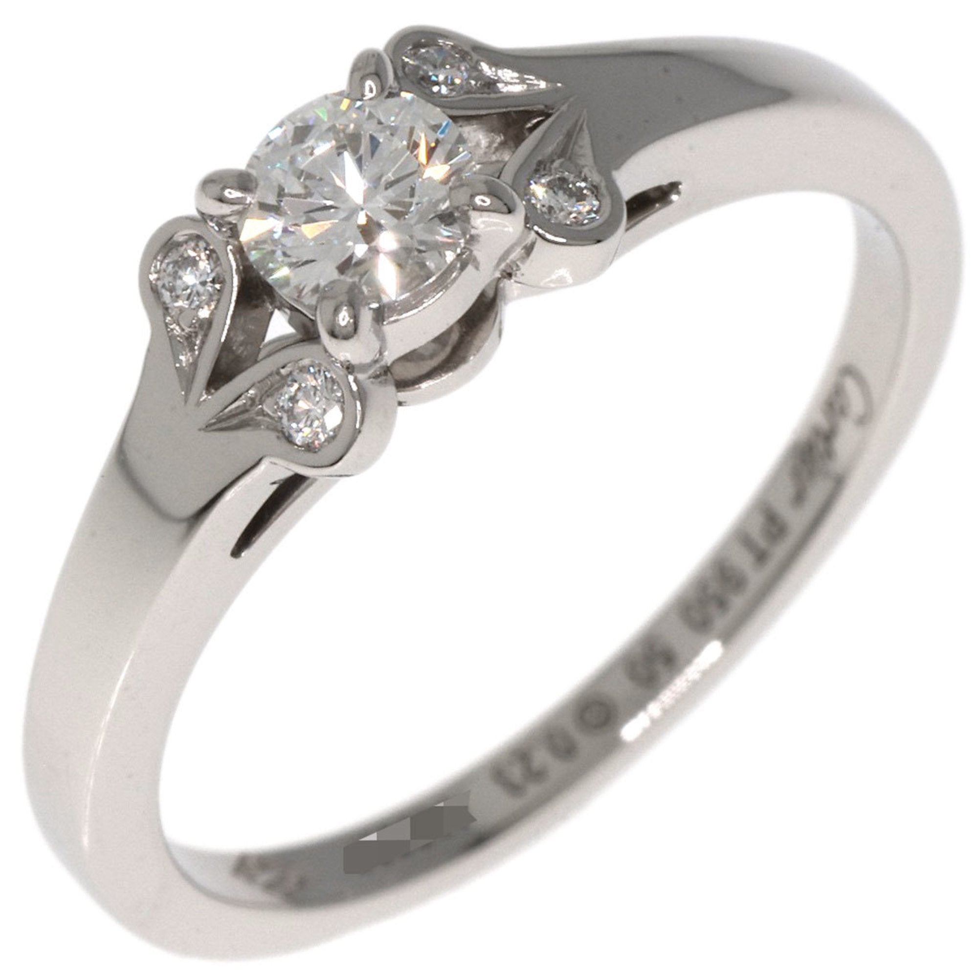 Cartier Silver Platinum 950 Band Ring (Pre-Owned)