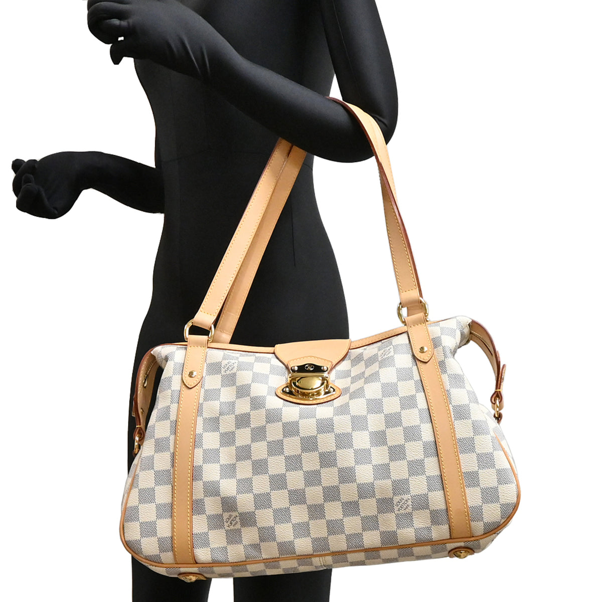 Louis Vuitton White Damier Azur Tote Bag (Pre-Owned)