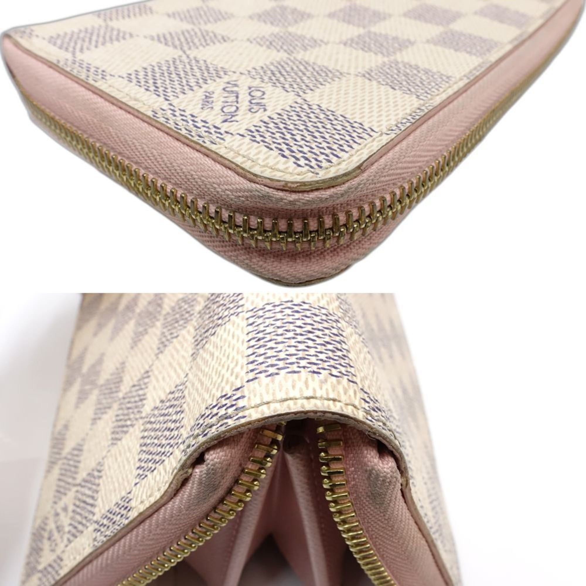 Louis Vuitton Damier Azur Damier Azur Rose Ballerine Damier Azur Long Wallet (Bi-Fold) (Pre-Owned)