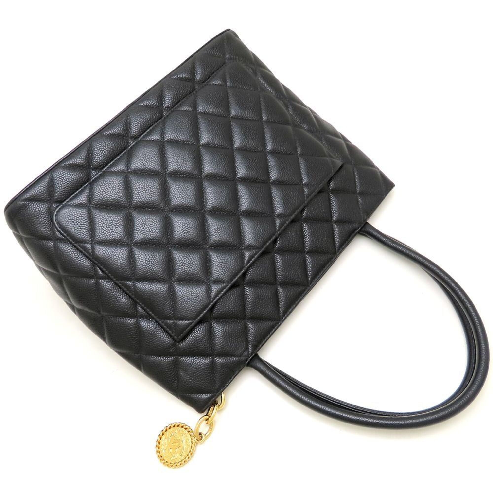 Chanel Black Grained Calfskin Tote Bag (Pre-Owned)