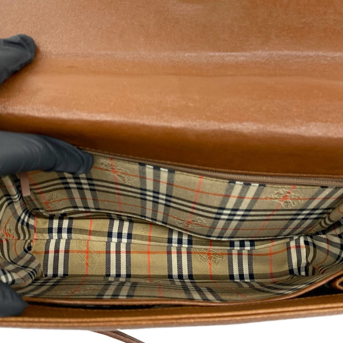 Burberry Brown Leather Handbag Shoulder Bag (Pre-Owned)