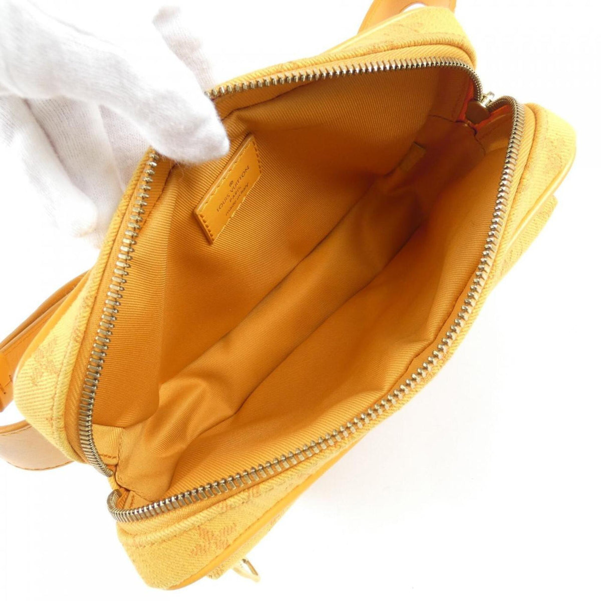Louis Vuitton Orange Denim Canvas Shoulder Bag (Pre-Owned)