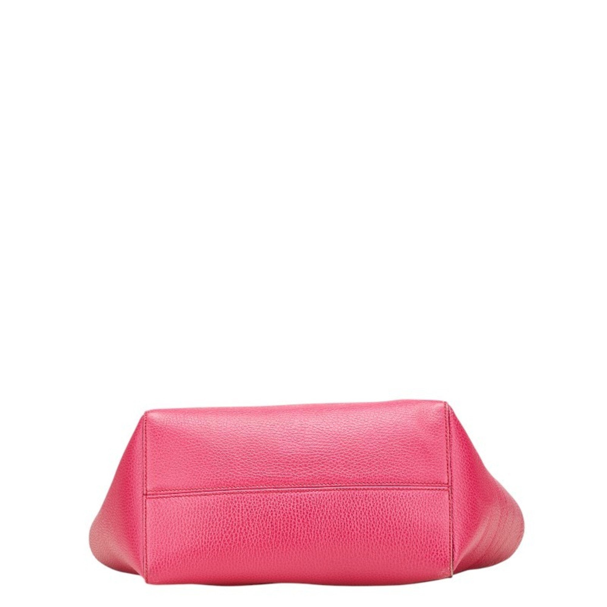 Gucci Pink Leather Tote Bag (Pre-Owned)