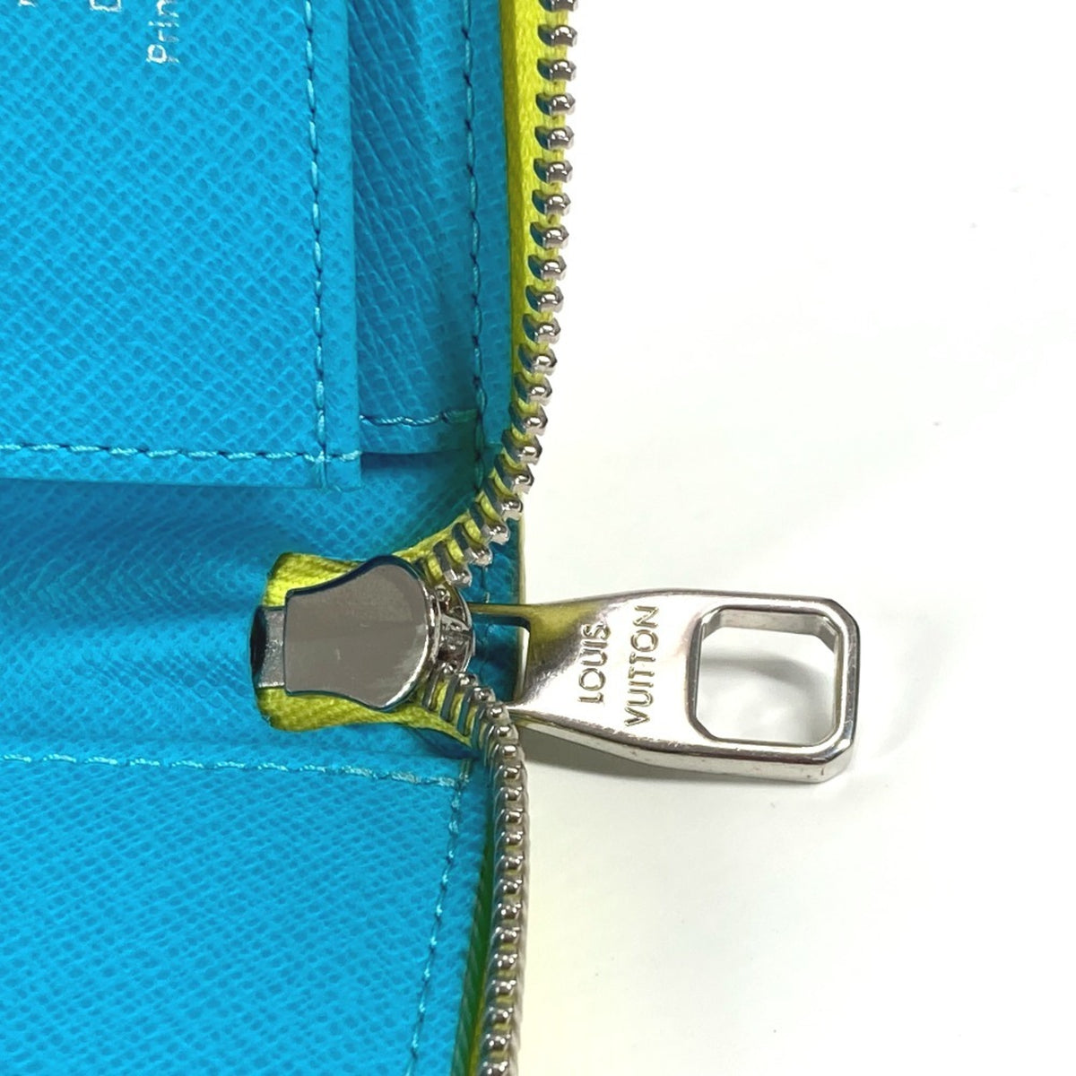 Louis Vuitton Monogram Blue Yellow Monogram Leather Long Wallet (Bi-Fold) (Pre-Owned)