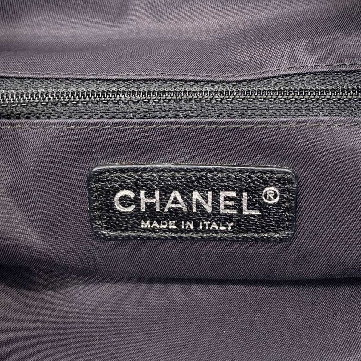 Chanel Black Coated Canvas Tote Bag (Pre-Owned)