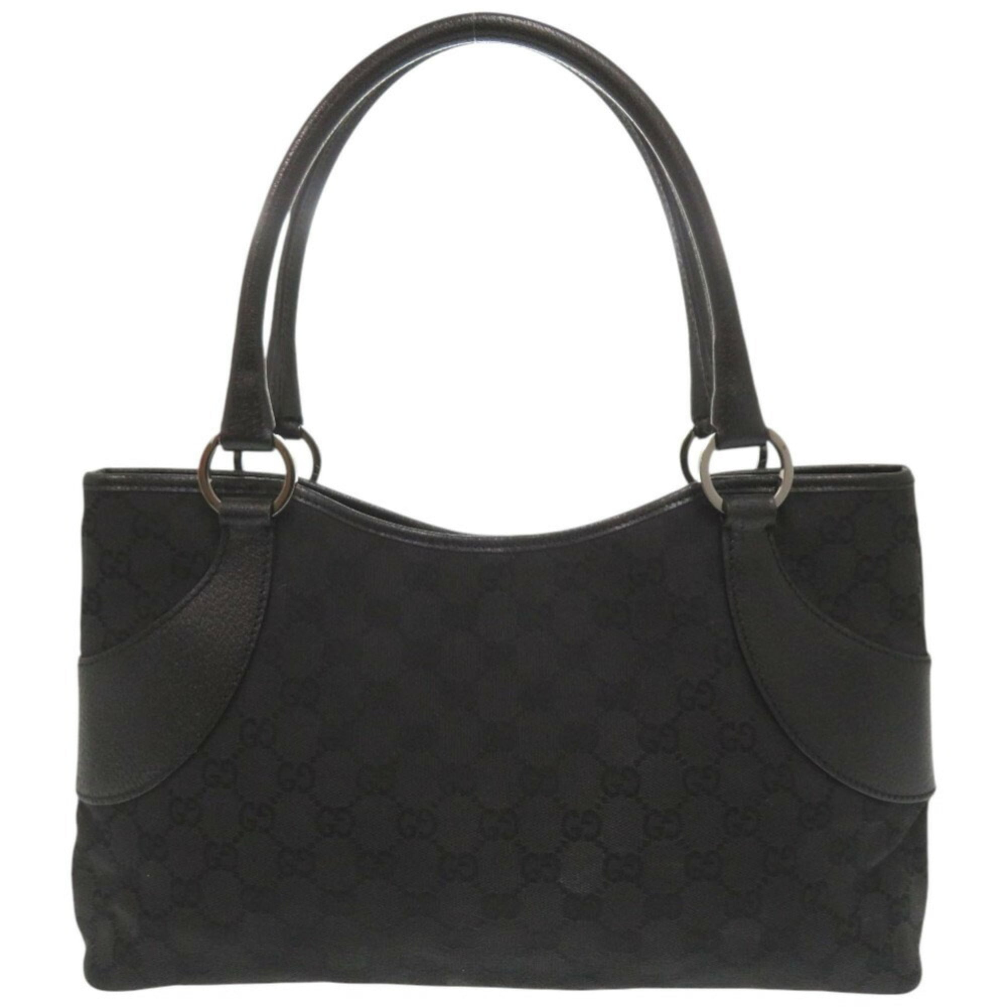 Gucci Black Gg Canvas Handbag Tote Bag (Pre-Owned)