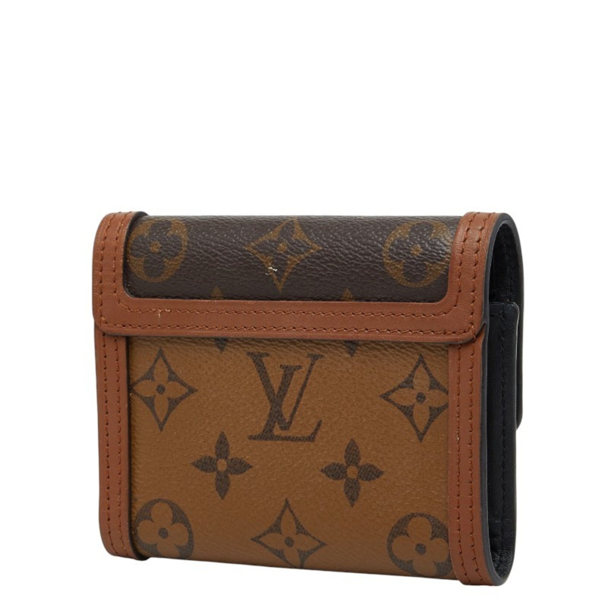 Louis Vuitton Brown Pvc Leather Wallet (Tri-Fold) (Pre-Owned)