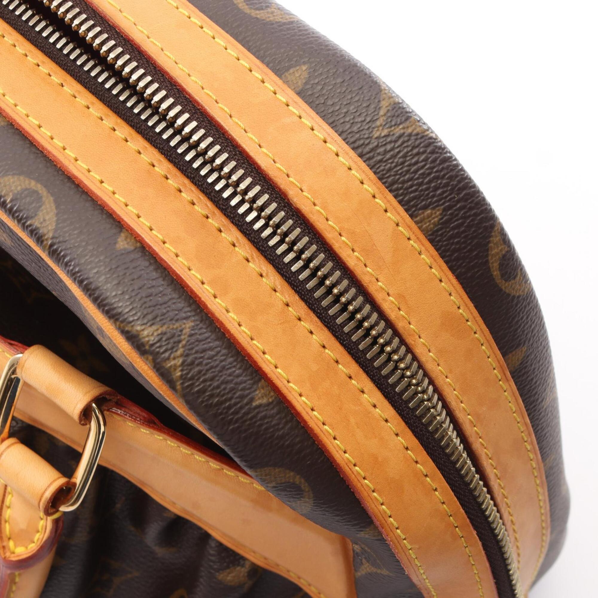 Louis Vuitton Brown Pvc Coated Canvas Leather Handbag (Pre-Owned)