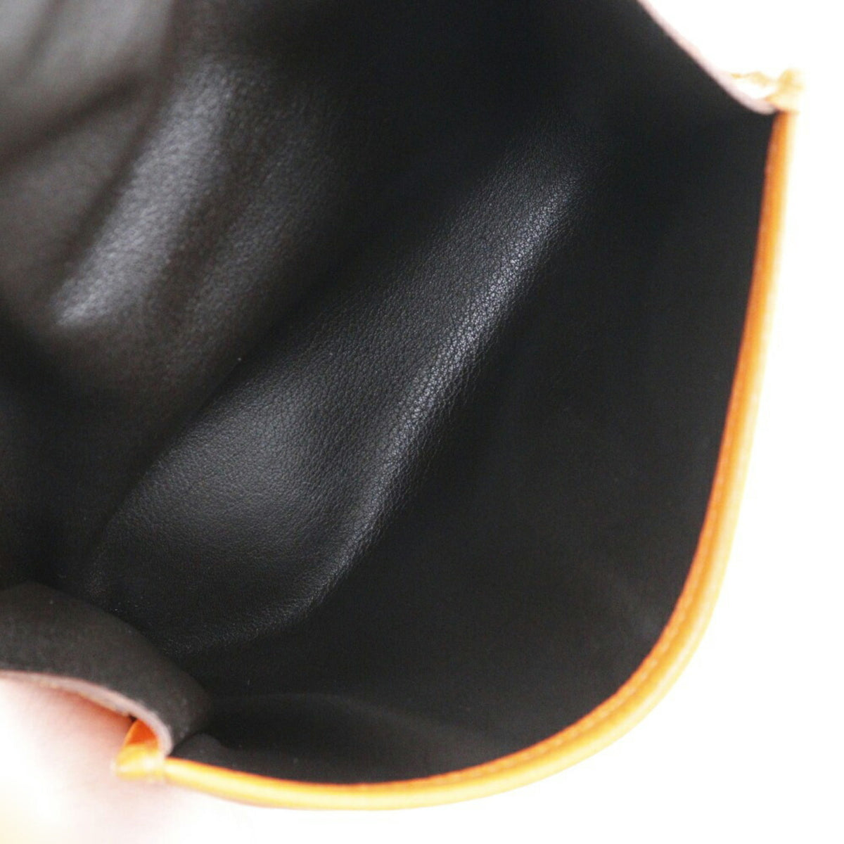Hermes Black Orange Leather Shoulder Bag (Pre-Owned)
